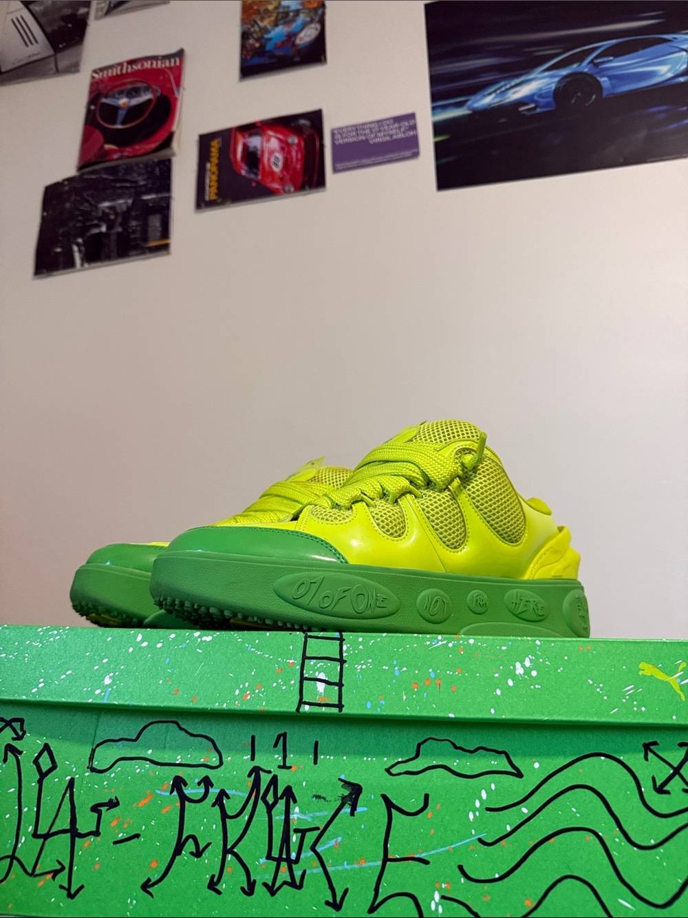 Men’s Neon Green designer Sneakers